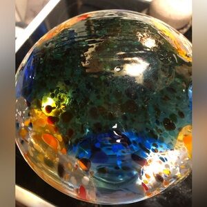 Blenko subjected to matter mushroom emerald green